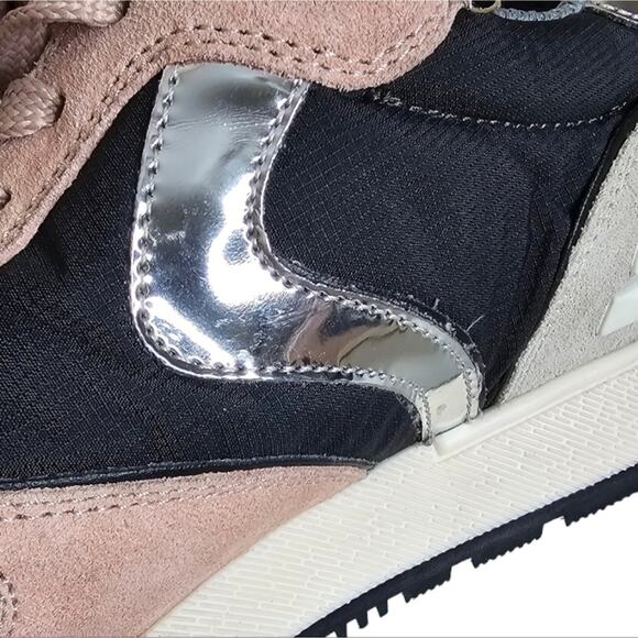 Voile Blanche Julia Power Sneaker Suede Washed Fabric Pink Grey Size 41/US 11 - Picture 14 of 15